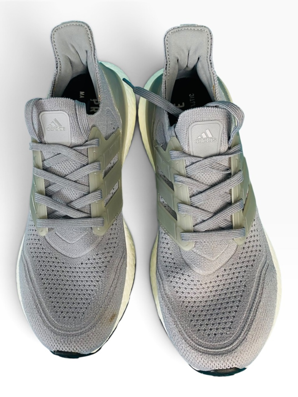 Adidas Ultraboost 21 Primeblue Running Shoes Women’s 8.5 Gray FY0401